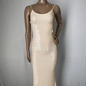 Lovers & Friends Women’s Rachel Sequined Maxi Gown – Neutral Beige – Size XXS